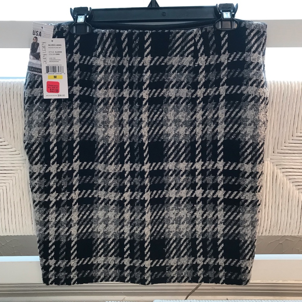 Karen Kane Plaid Pencil Skirt
